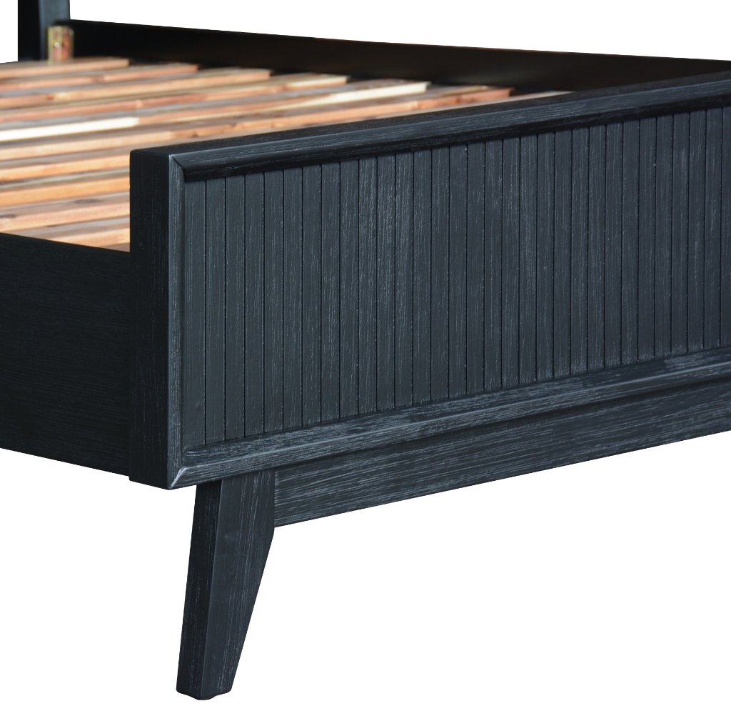 "Ellie" Hamptons Style Queen Bed, Black W161 x D223 x H120 CM (RRP $1499) - Image 2