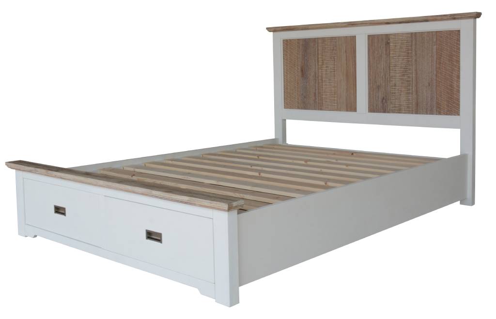 "Brampton" Hamptons Style Timber Queen Bed with Storage Drawers (RRP $1999) - Image 6