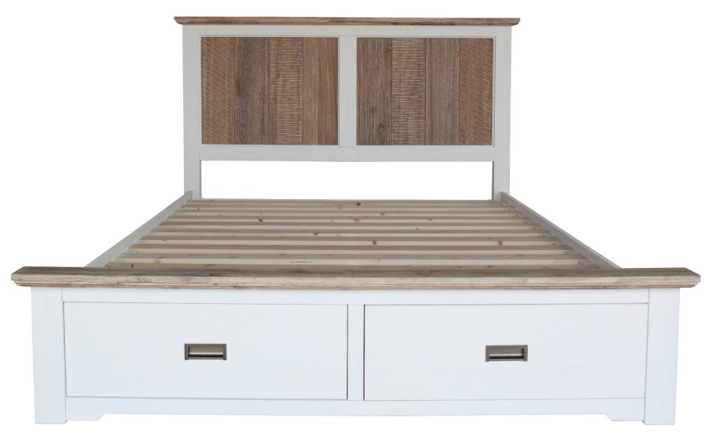 "Brampton" Hamptons Style Timber King Bed with Storage Drawers (RRP $2199) - Image 4