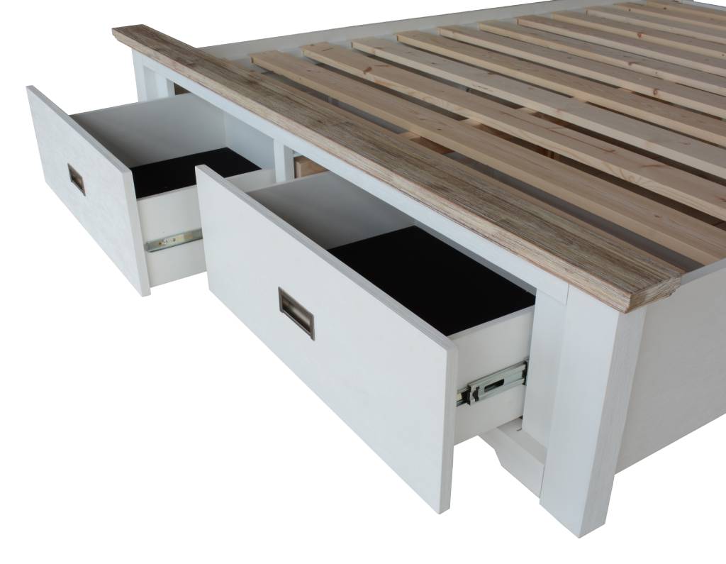 "Brampton" Hamptons Style Timber King Bed with Storage Drawers (RRP $2199) - Image 2