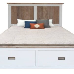 "Brampton" Hamptons Style Timber Queen Bed with Storage Drawers (RRP $1999)