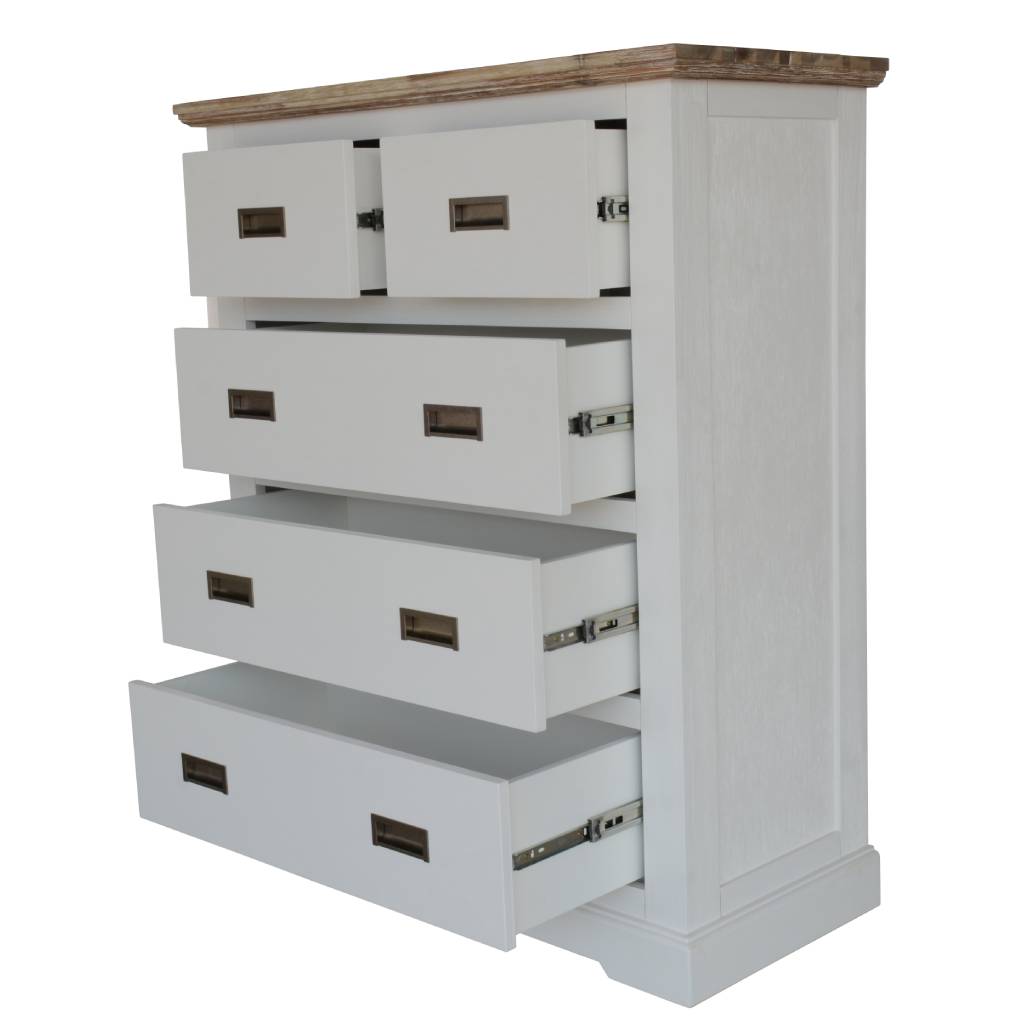 "Brampton" Hamptons Style Timber 4 Piece Queen Bed Package with Dresser & Bedsides (RRP $4999) - Image 4