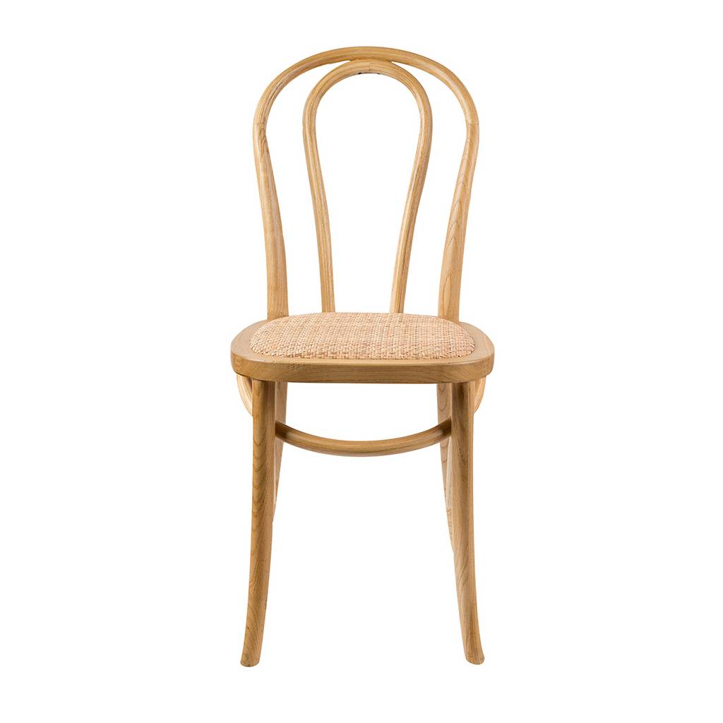 CLEARANCE SALE "Bondi" Bentwood Dining Chair with Rattan Seat Oak (RRP $299) - Image 2
