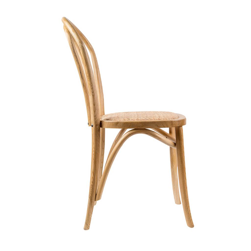 CLEARANCE SALE "Bondi" Bentwood Dining Chair with Rattan Seat Oak (RRP $299) - Image 3