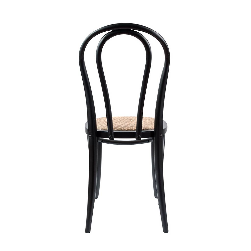 CLEARANCE SALE "Bondi" Bentwood Dining Chair with Rattan Seat Black (RRP $299) - Image 3