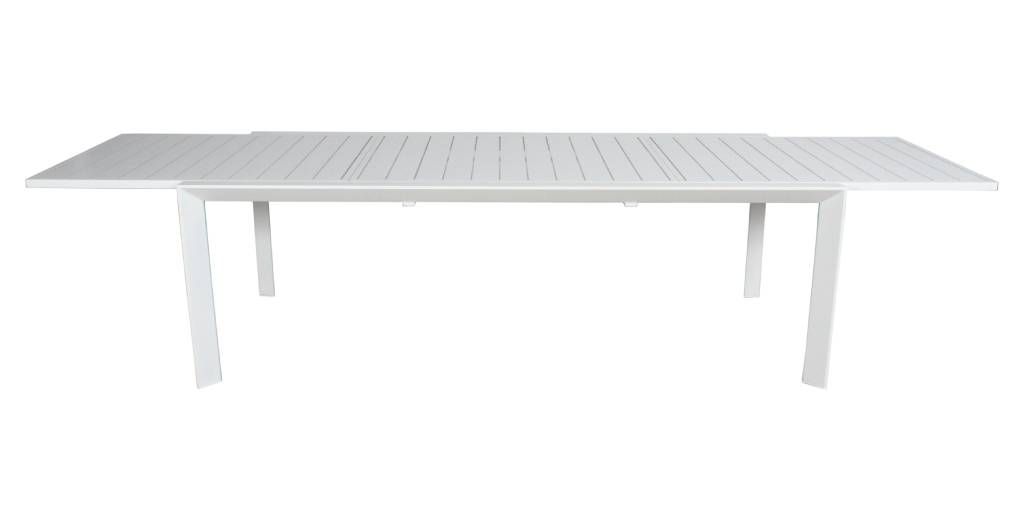 "Palm Beach" Hamptons Style Outdoor Aluminium Extension Dining Table 13 Pc Setting White (RRP $3499) - Image 2