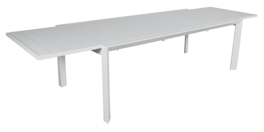 "Palm Beach" Hamptons Style Outdoor Aluminium Extension Dining Table 13 Pc Setting White (RRP $3499) - Image 6