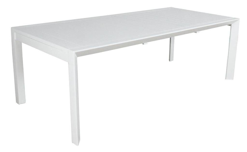 "Palm Beach" Hamptons Style Outdoor Aluminium Extension Dining Table 13 Pc Setting White (RRP $3499) - Image 4