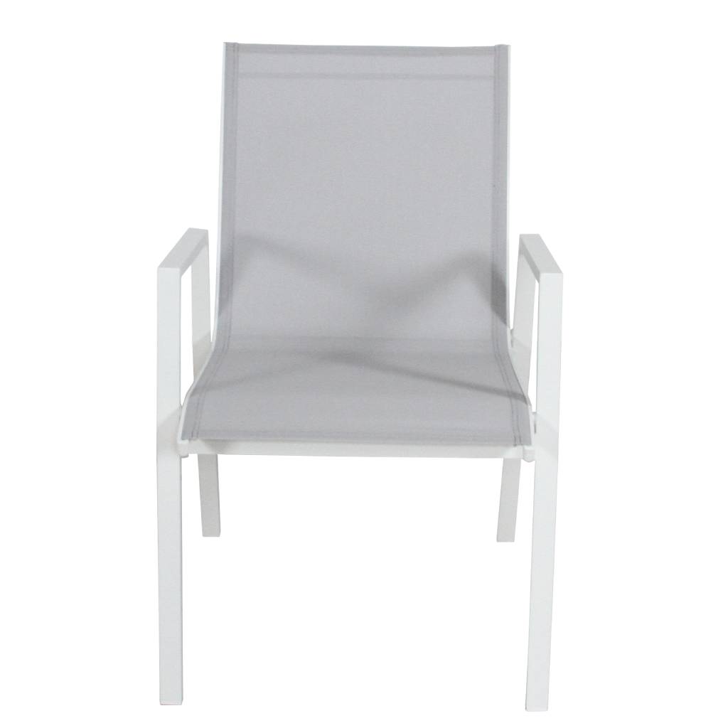 "Palm Beach" Hamptons Style Outdoor Aluminium Extension Dining Table 13 Pc Setting White (RRP $3499) - Image 5