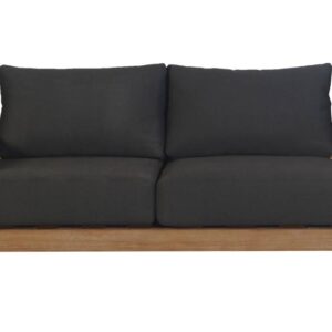 CLEARANCE SALE "Maldives" Hamptons Style Outdoor Timber 2 Seater Lounge with Charcoal Cushions (RRP $1699)