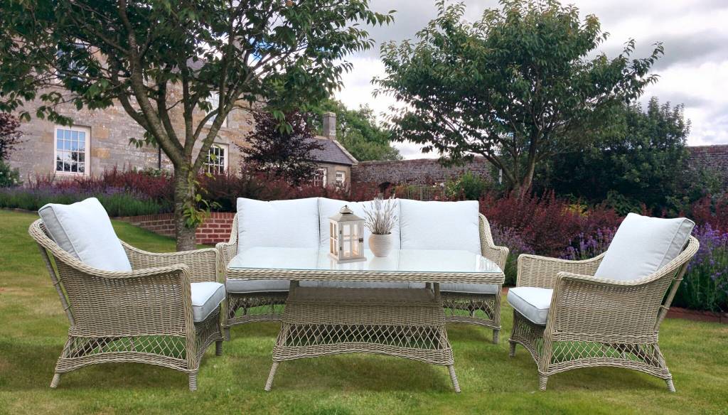 "Mosman" Hamptons Style Outdoor 4 Piece Lounge Set Seagrass Synthetic Wicker (RRP $3499) - Image 2
