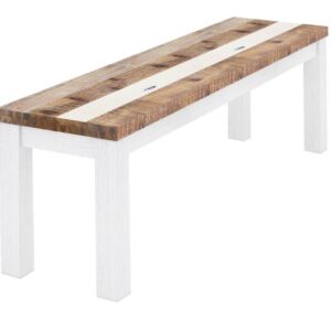 "Bayview" Coastal Style Hardwood Timber Bench, 150cm x 35cm x 45cmH
