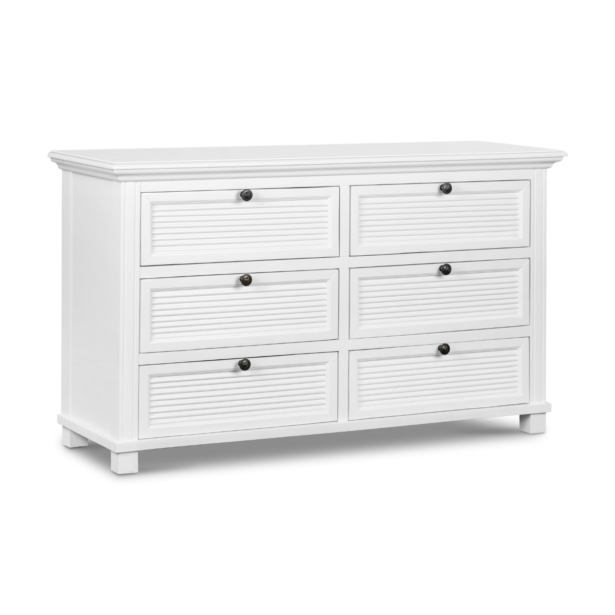 West Beach Chest of 6 Drawers White, L 140cm W 45cm H 82cm (RRP $1999) - Image 4