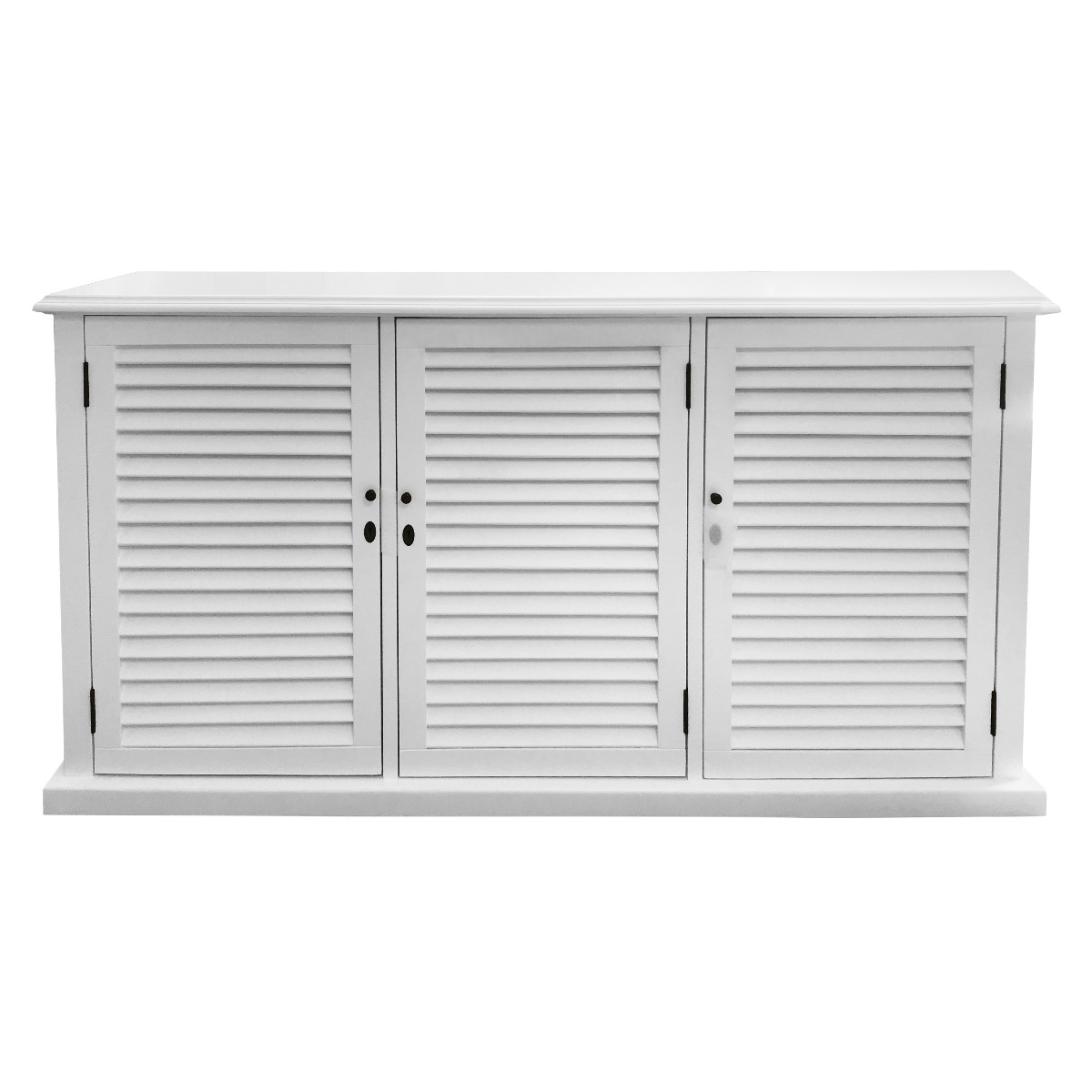 WAREHOUSE CLEARANCE SALE "Whitehaven" Hamptons Style Timber Buffet 3 Door White, 167cmL x 40cmD x 80cmH (RRP $1499) - Image 3