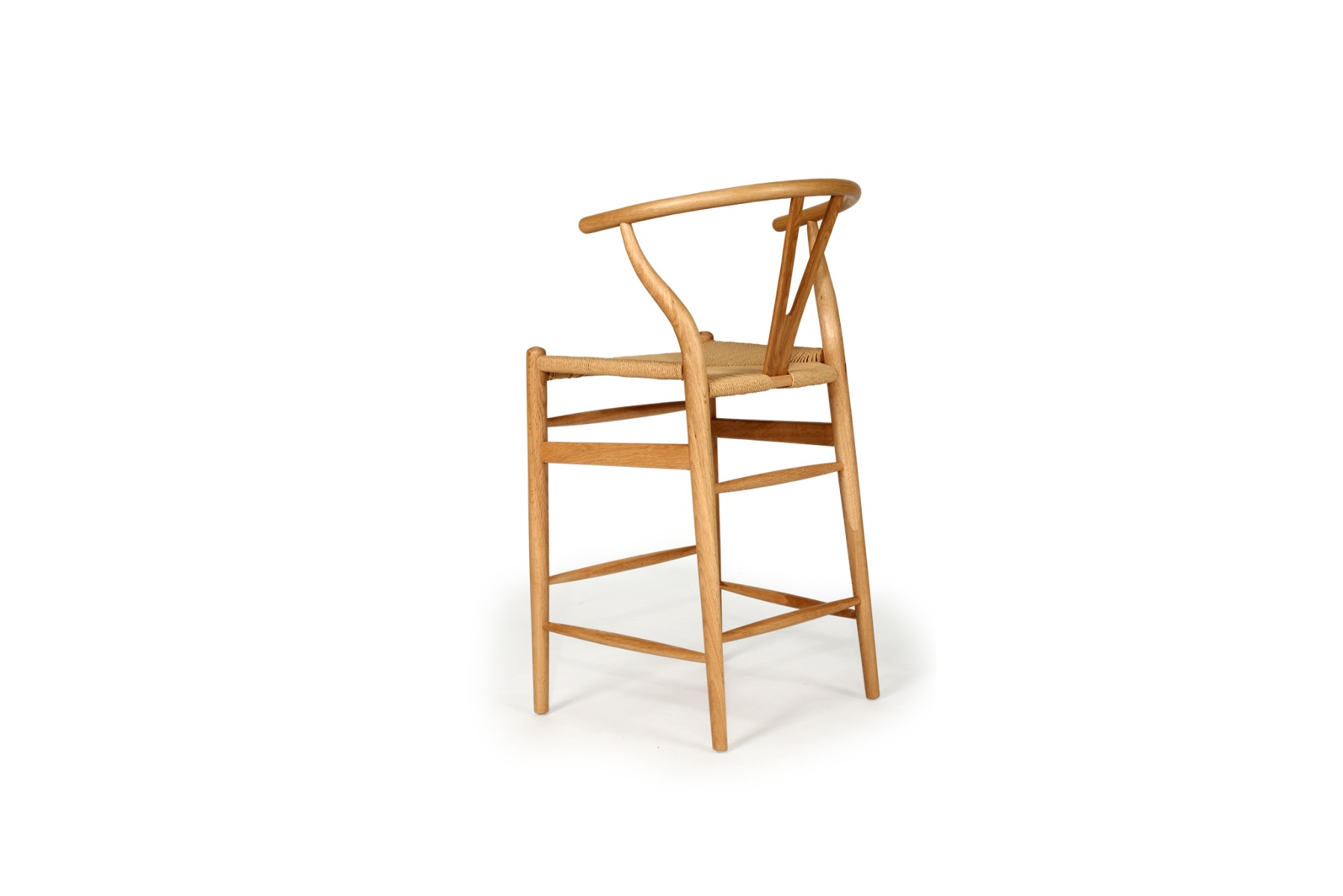 Wishbone Counter Stool Natural Oak, W 56cm x D 56cm x H 95cm - Image 9