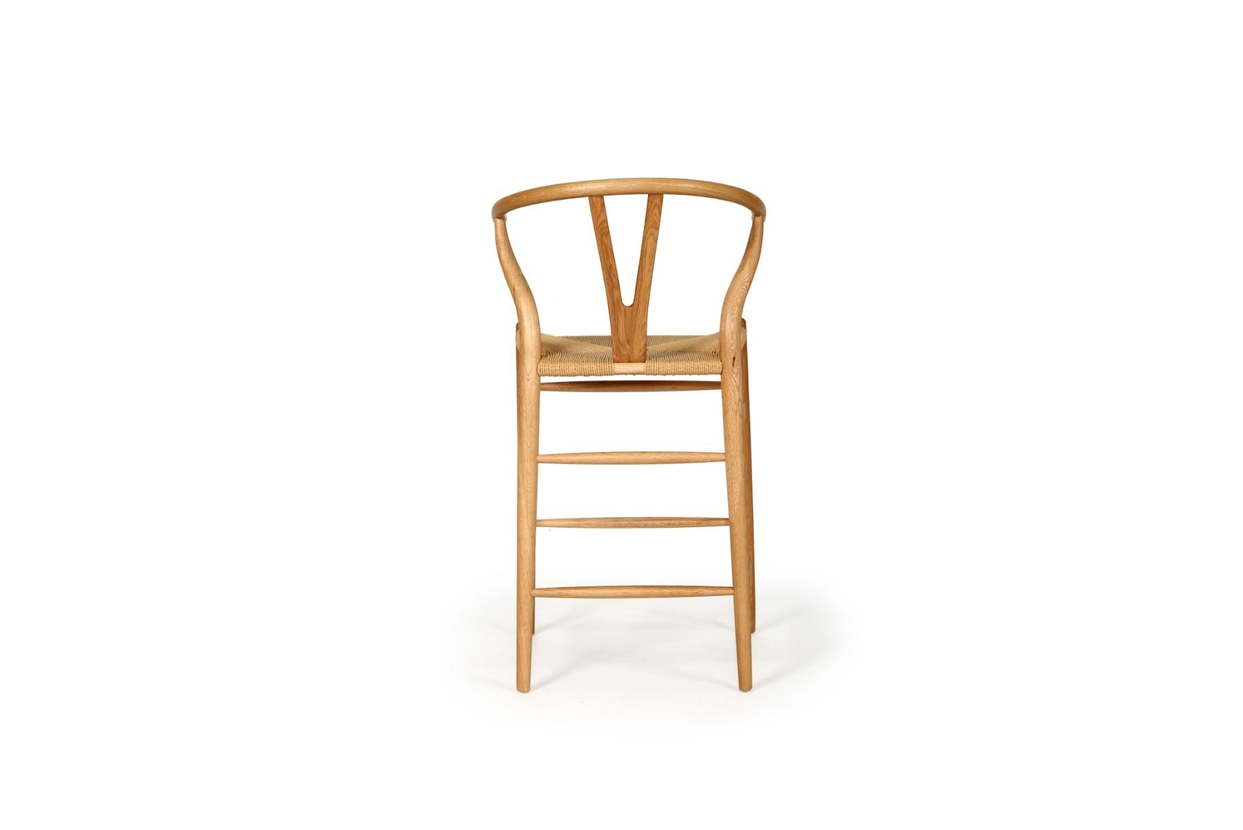Wishbone Counter Stool Natural Oak, W 56cm x D 56cm x H 95cm - Image 8