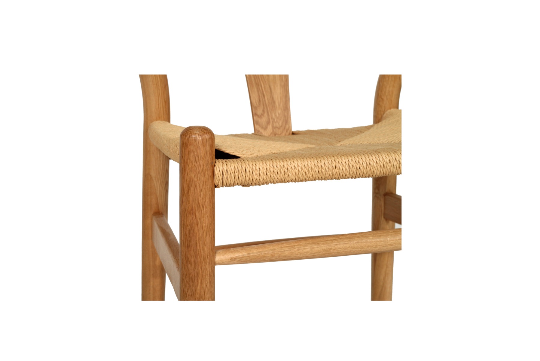 Wishbone Counter Stool Natural Oak, W 56cm x D 56cm x H 95cm - Image 6