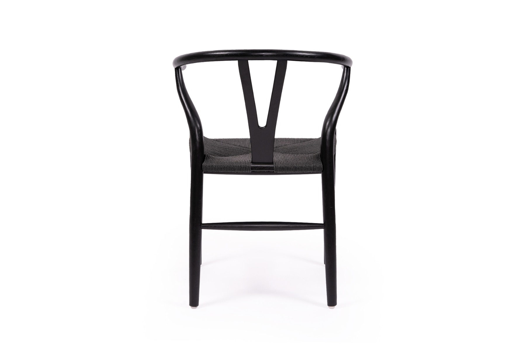 Wishbone Designer Replica Chair Black on Black, W 56cm x D 55cm x H74cm - Image 5