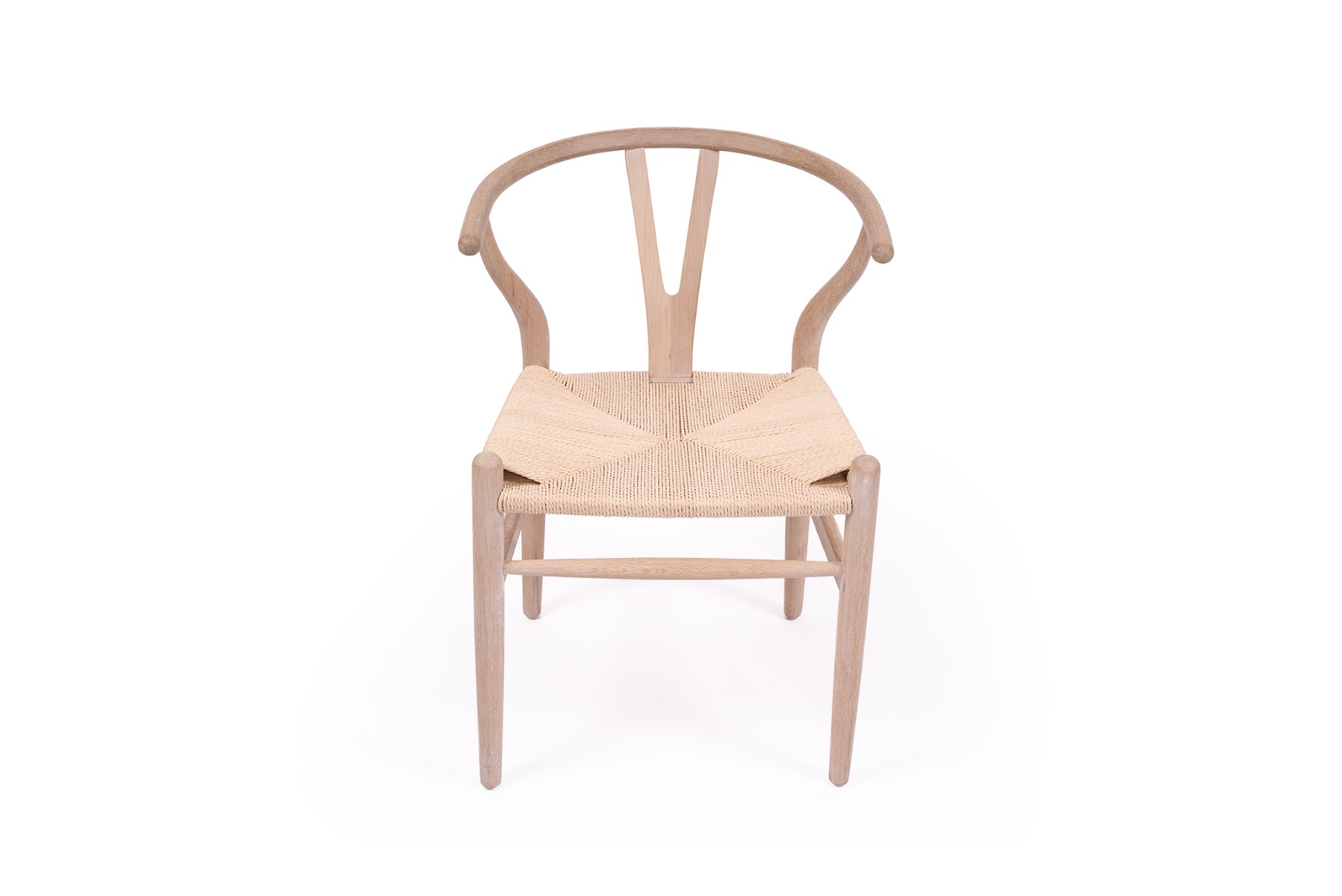 Wishbone Designer Replica Chair White Coastal Oak, W 56cm x D 55cm x H 74cm (RRP $399) - Image 9