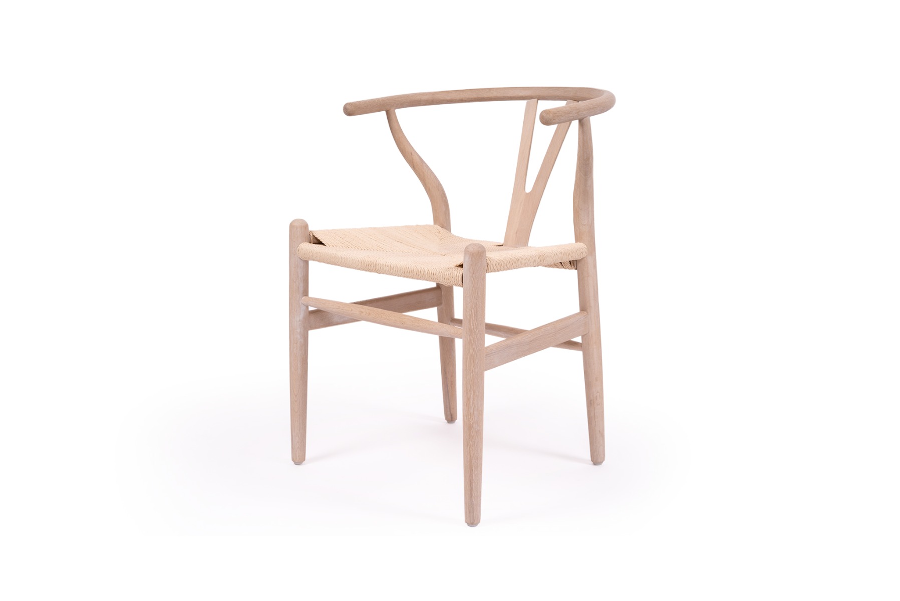 Wishbone Designer Replica Chair White Coastal Oak, W 56cm x D 55cm x H 74cm (RRP $399) - Image 8