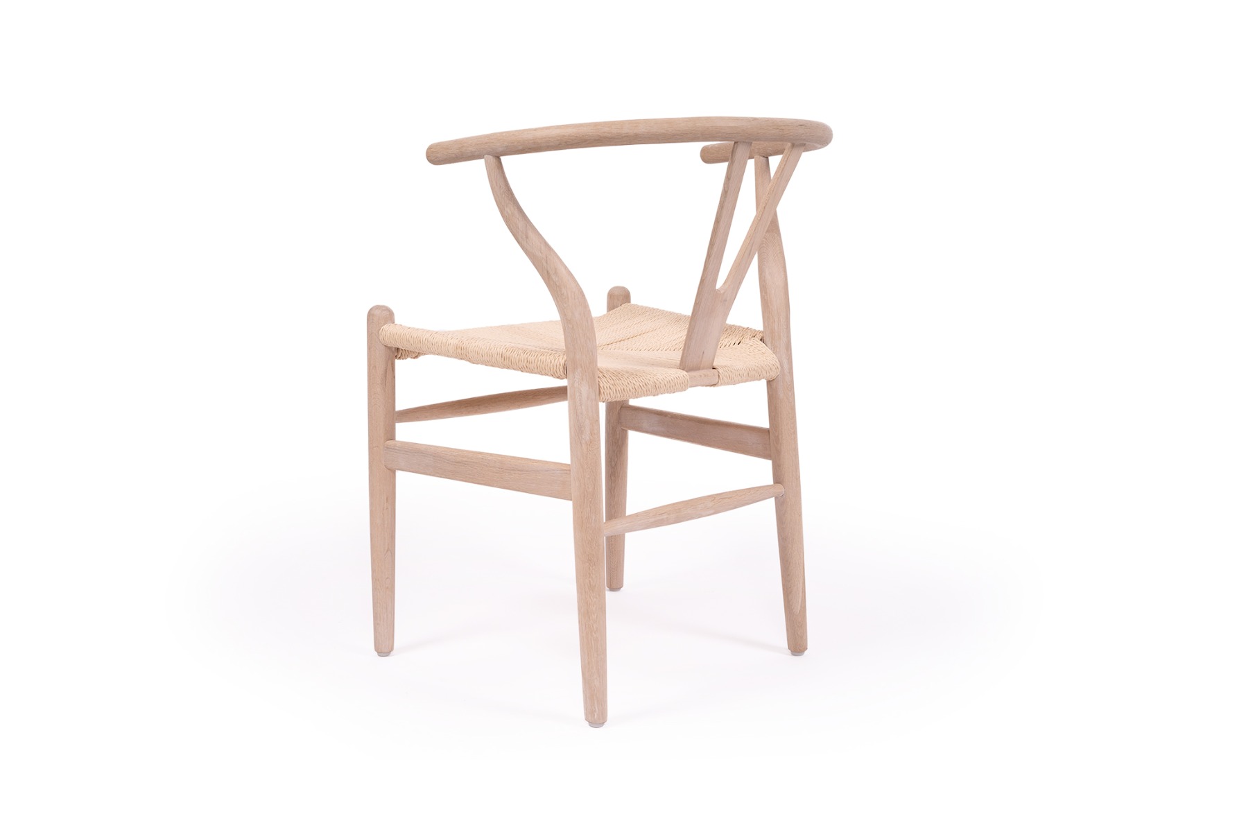Wishbone Designer Replica Chair White Coastal Oak, W 56cm x D 55cm x H 74cm (RRP $399) - Image 5