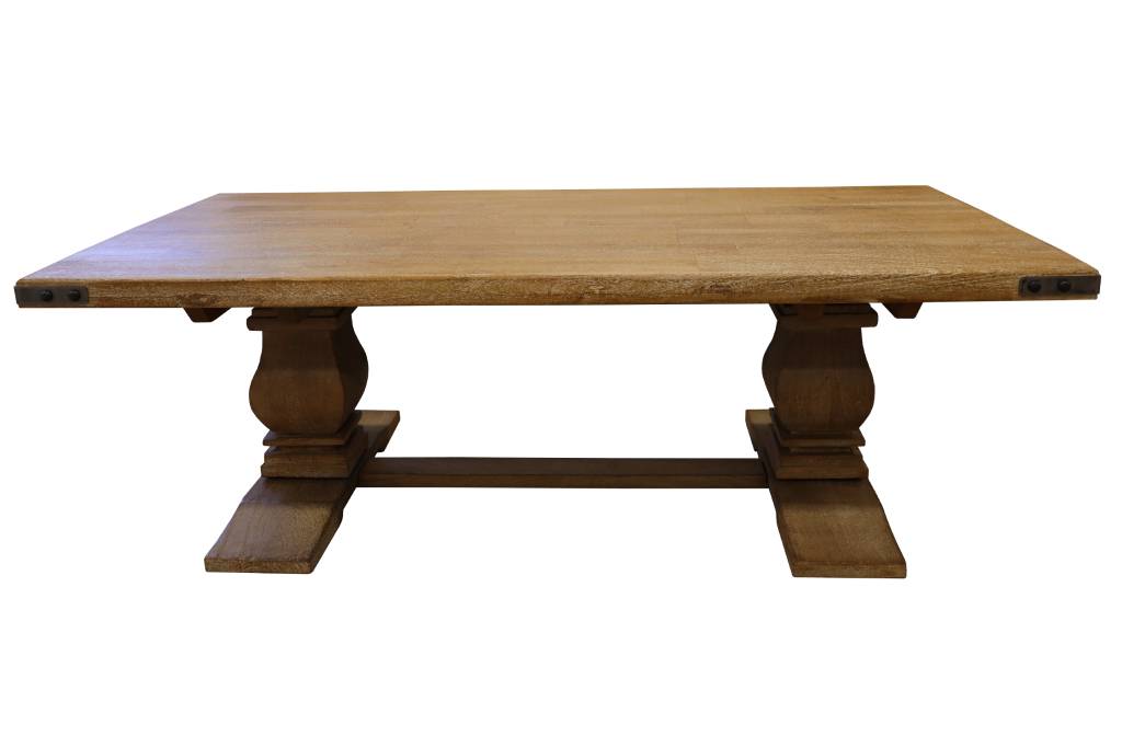 "Hamilton" Hamptons Style Hardwood Timber Coffee Table, Honeywash 140x70x46cm (RRP $1199) - Image 4