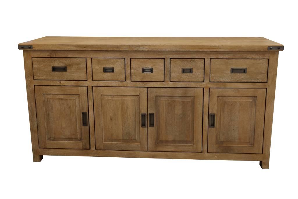 "Hamilton" Hamptons Style Hardwood Timber Buffet Sideboard, Honeywash 180x50x90cm (RRP $3499) - Image 3