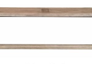 "Madrid" Hamptons Style Solid Timber Bench with Pedestal Base Recycled Elm, 285cm x35cm x 46cm