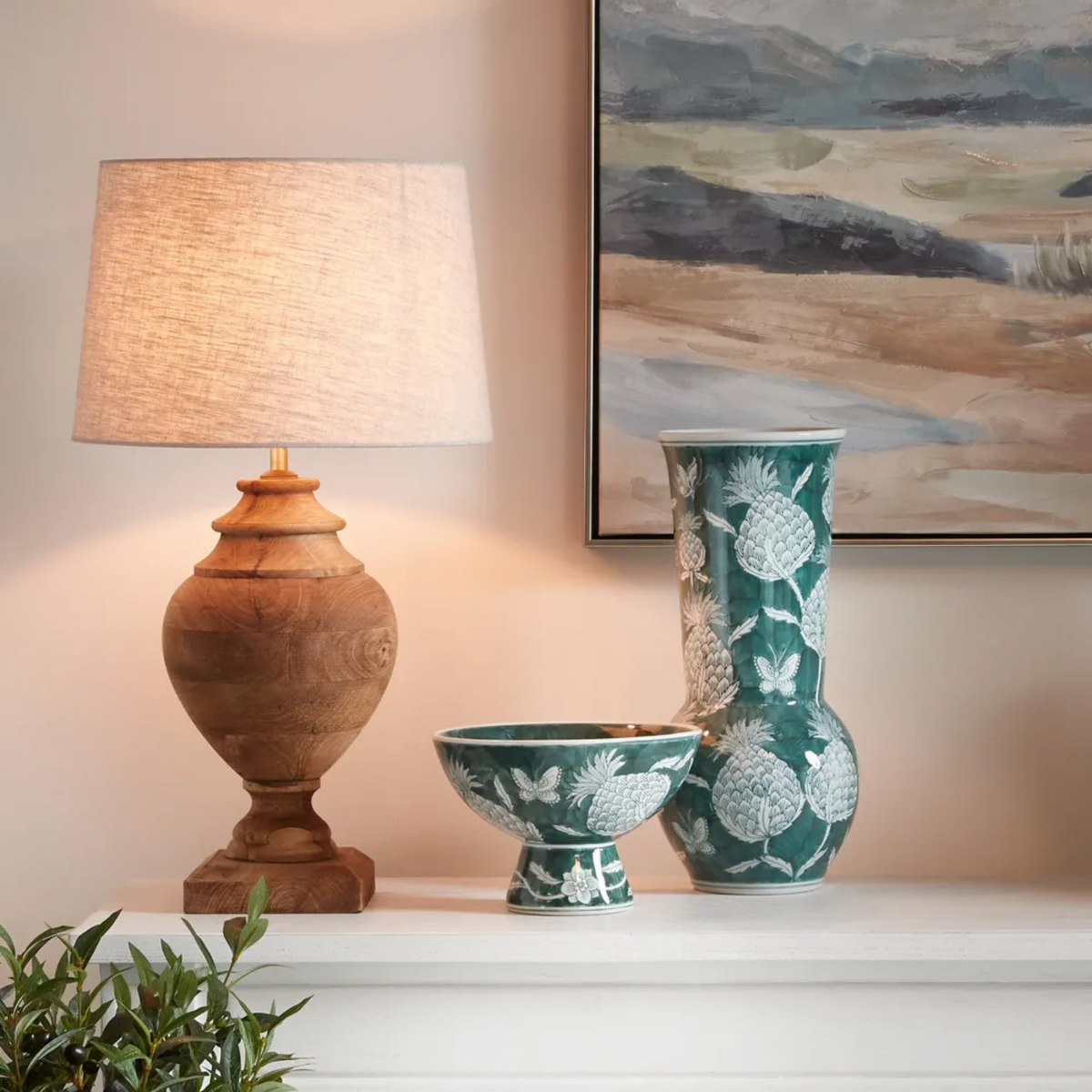 Amphora Table Lamp Base Small Dark Natural (RRP $399) - Image 2
