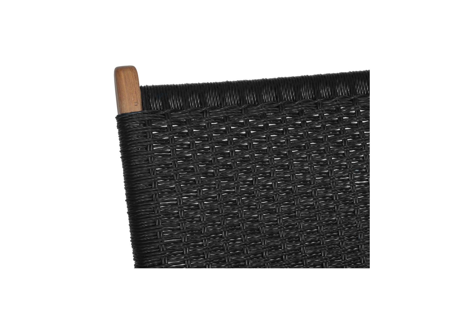 Zen Accent Chair Black (Close Weave), W 66cm x D 82cm x H 72cm - Image 3