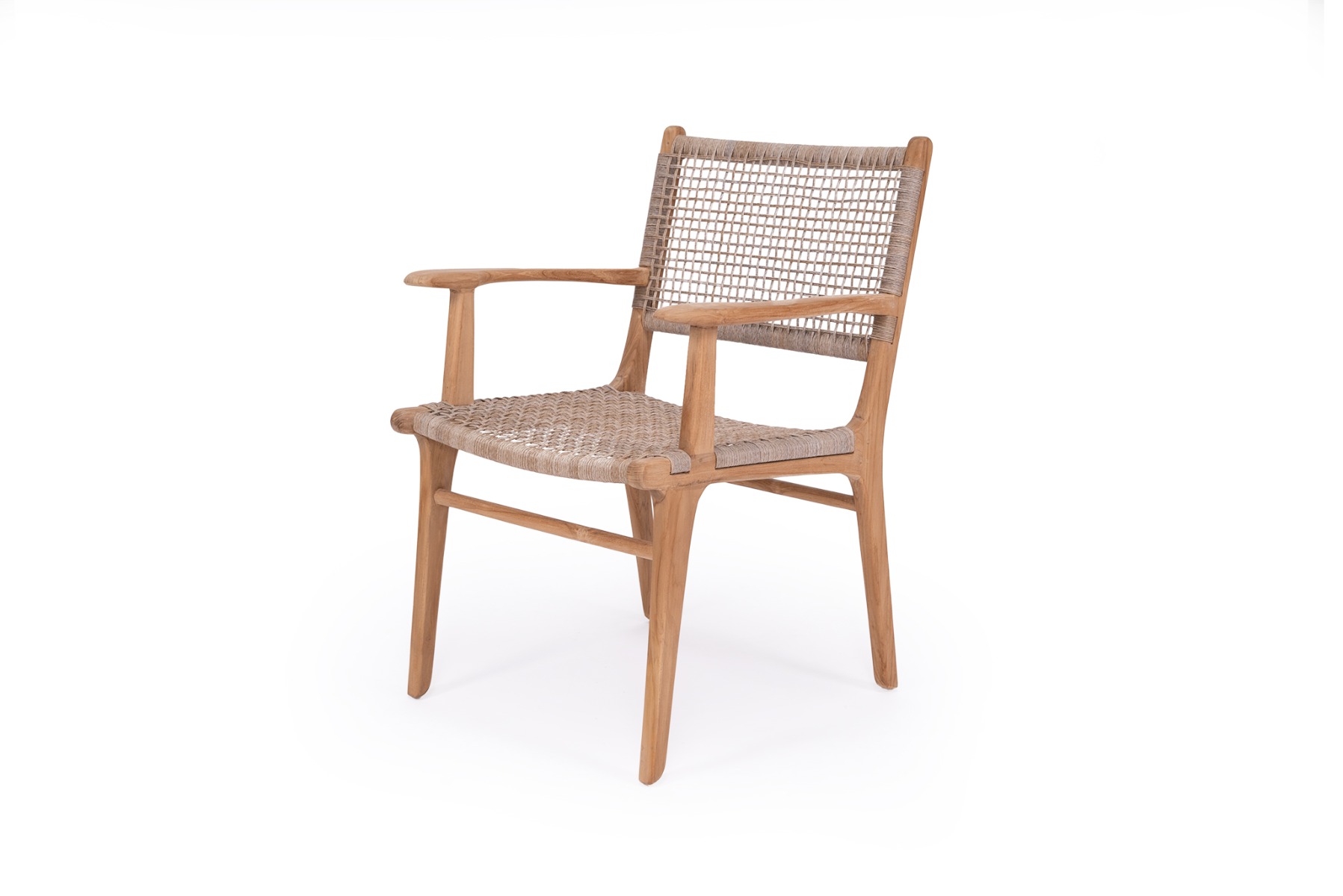 Zen Armchair Washed Grey, W 66cm x D 55cm x H 88cm - Image 9