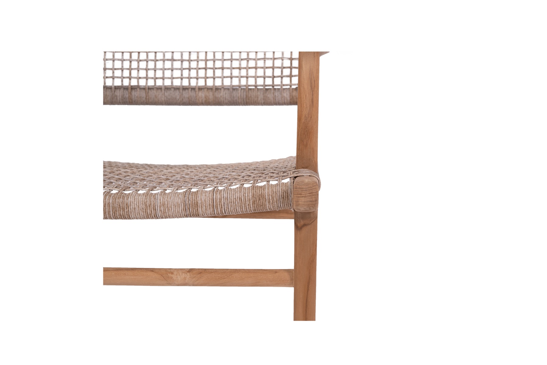 Zen Armchair Washed Grey, W 66cm x D 55cm x H 88cm - Image 3