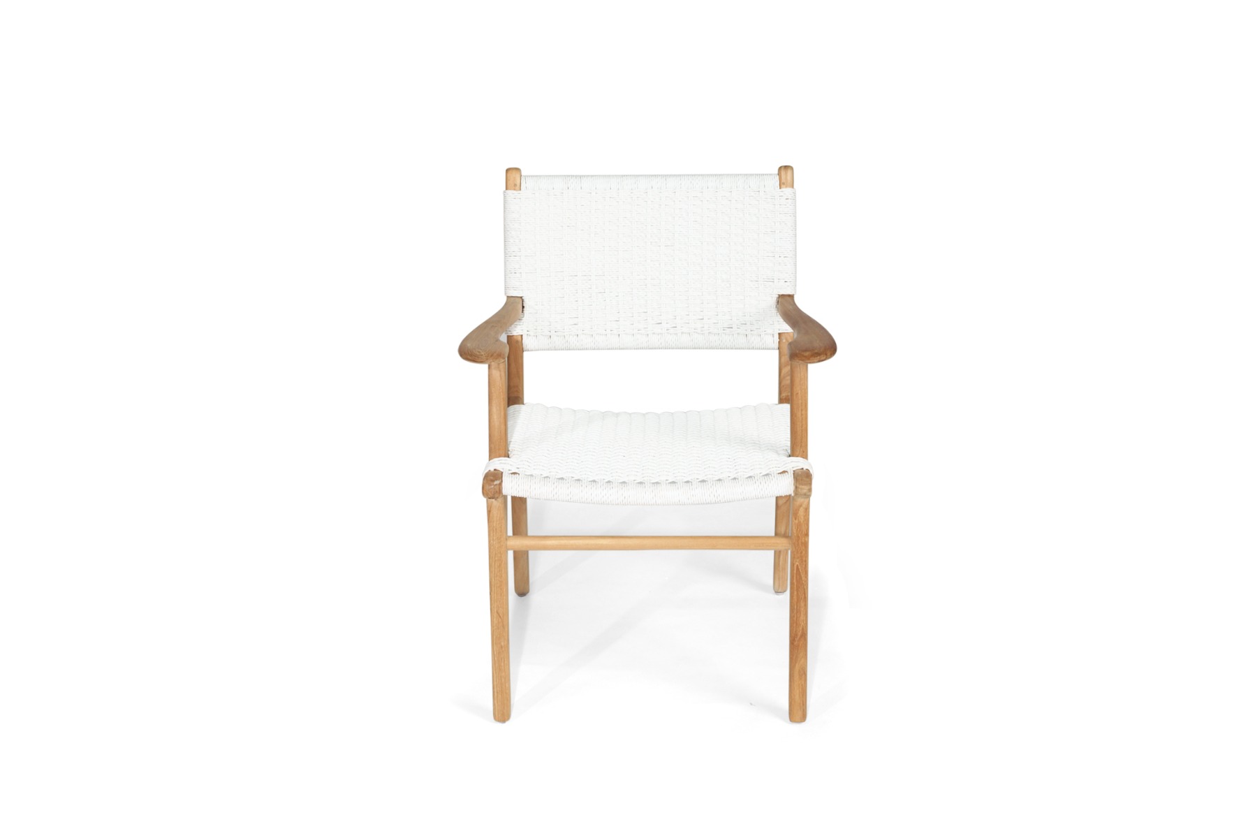 Zen Armchair White Close Weave, W 66cm x D 55cm x H 88cm - Image 7