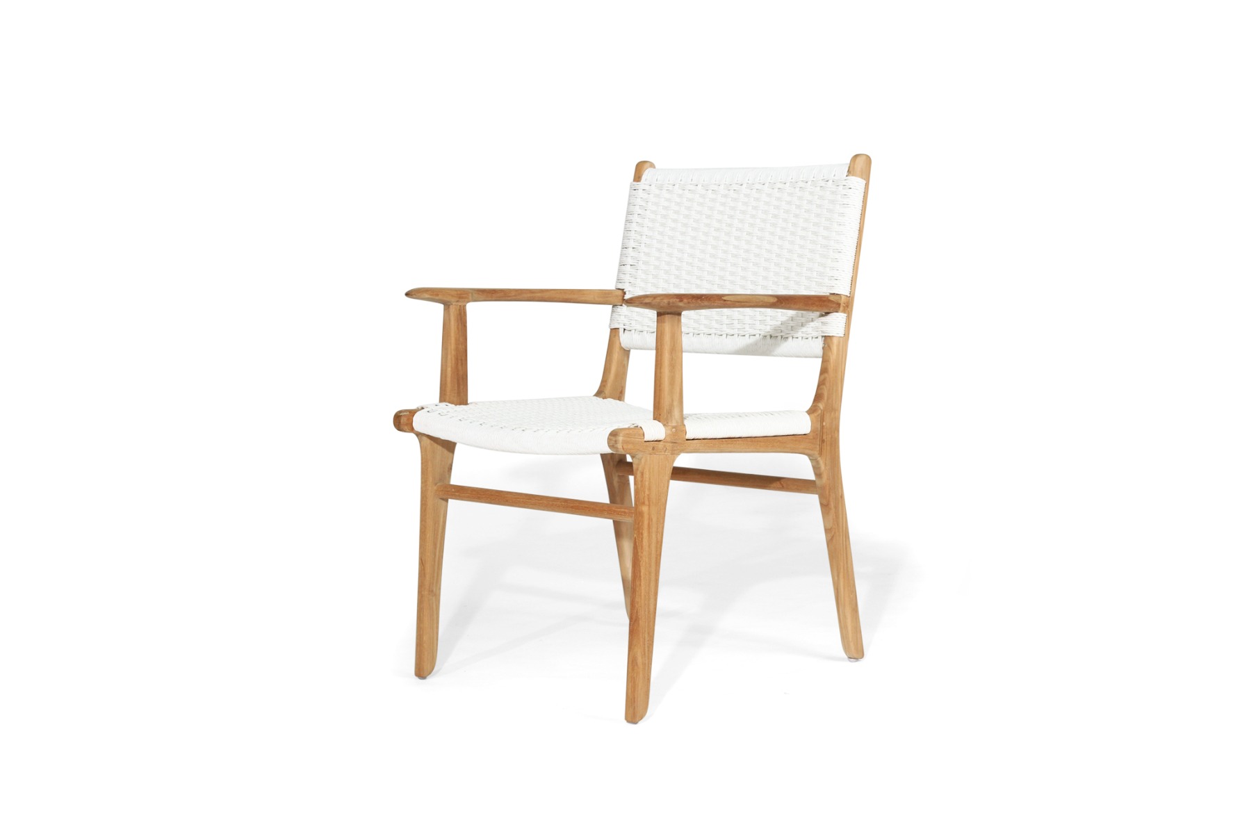 Zen Armchair White Close Weave, W 66cm x D 55cm x H 88cm - Image 8