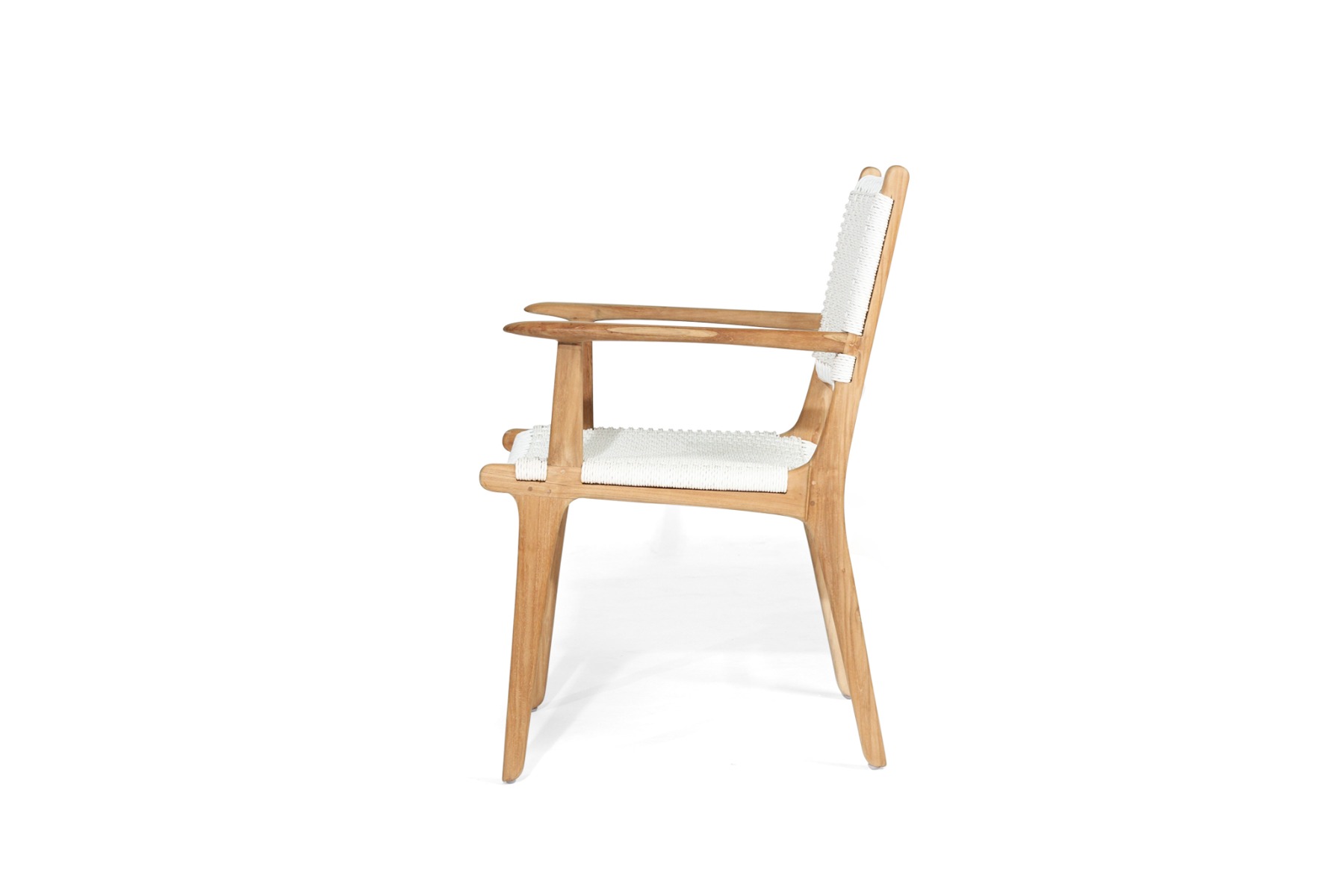 Zen Armchair White Close Weave, W 66cm x D 55cm x H 88cm - Image 6