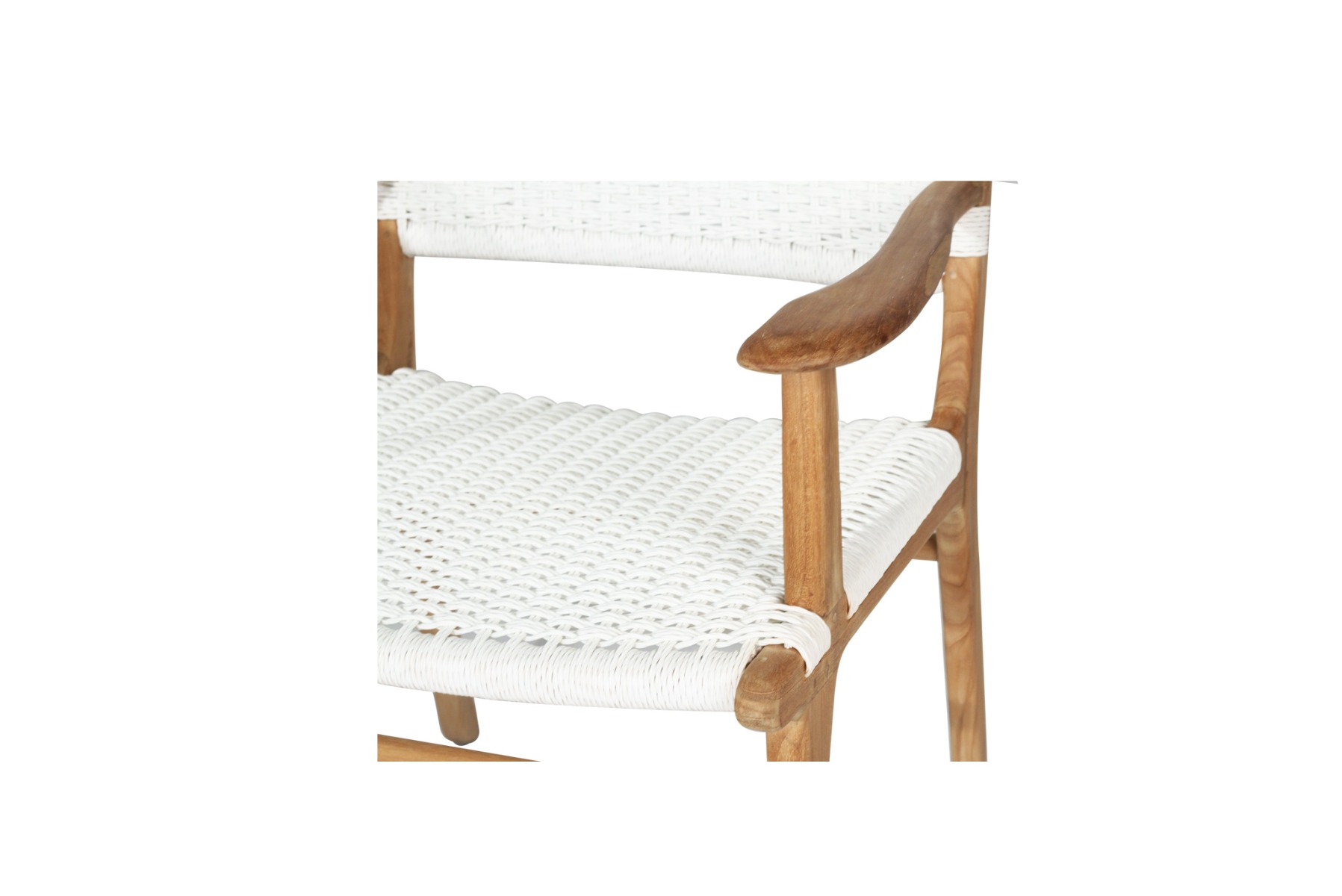 Zen Armchair White Close Weave, W 66cm x D 55cm x H 88cm - Image 3