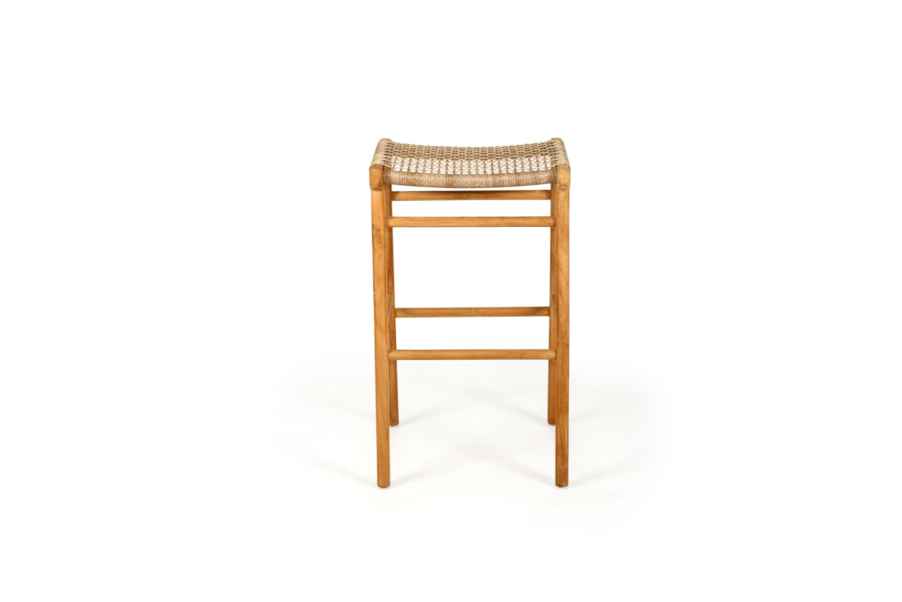 Zen Backless Bar Stool Washed Grey, W 45cm × D 40cm × H78cm - Image 2