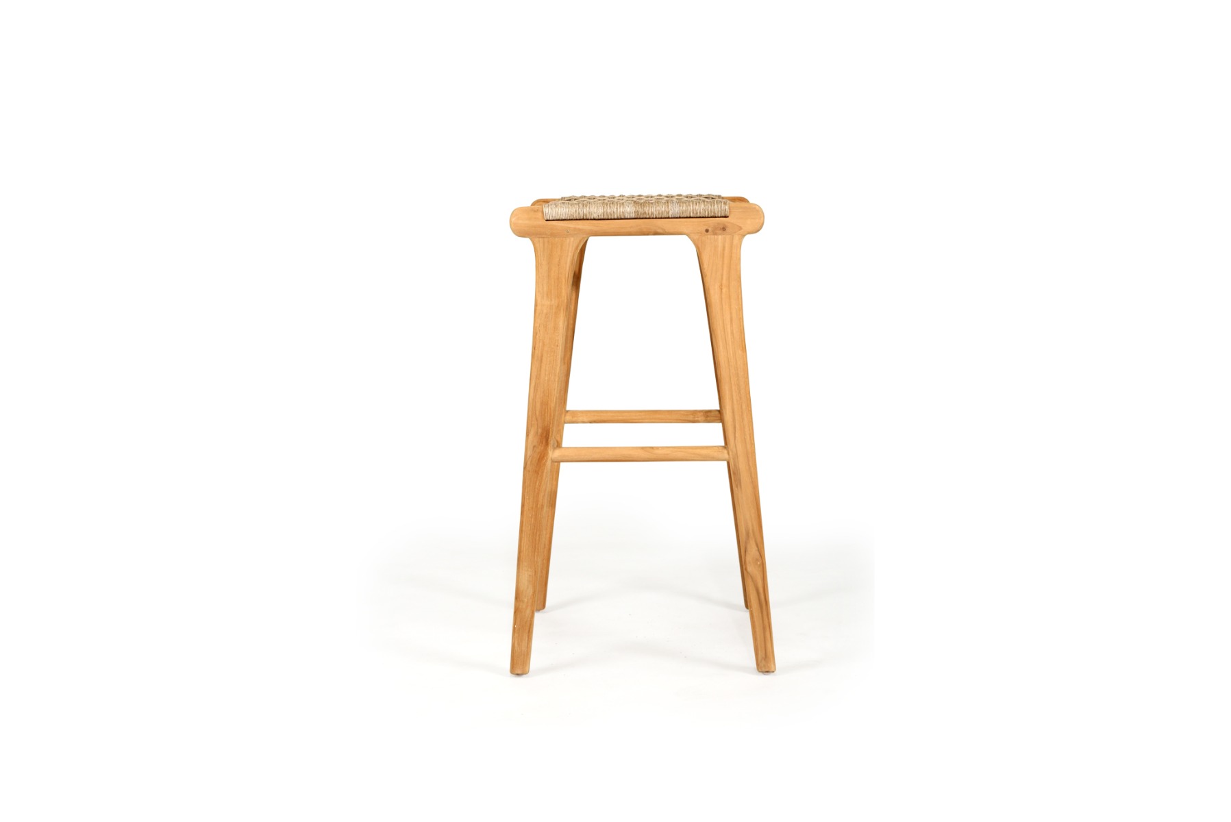 Zen Backless Bar Stool Washed Grey, W 45cm × D 40cm × H78cm - Image 4