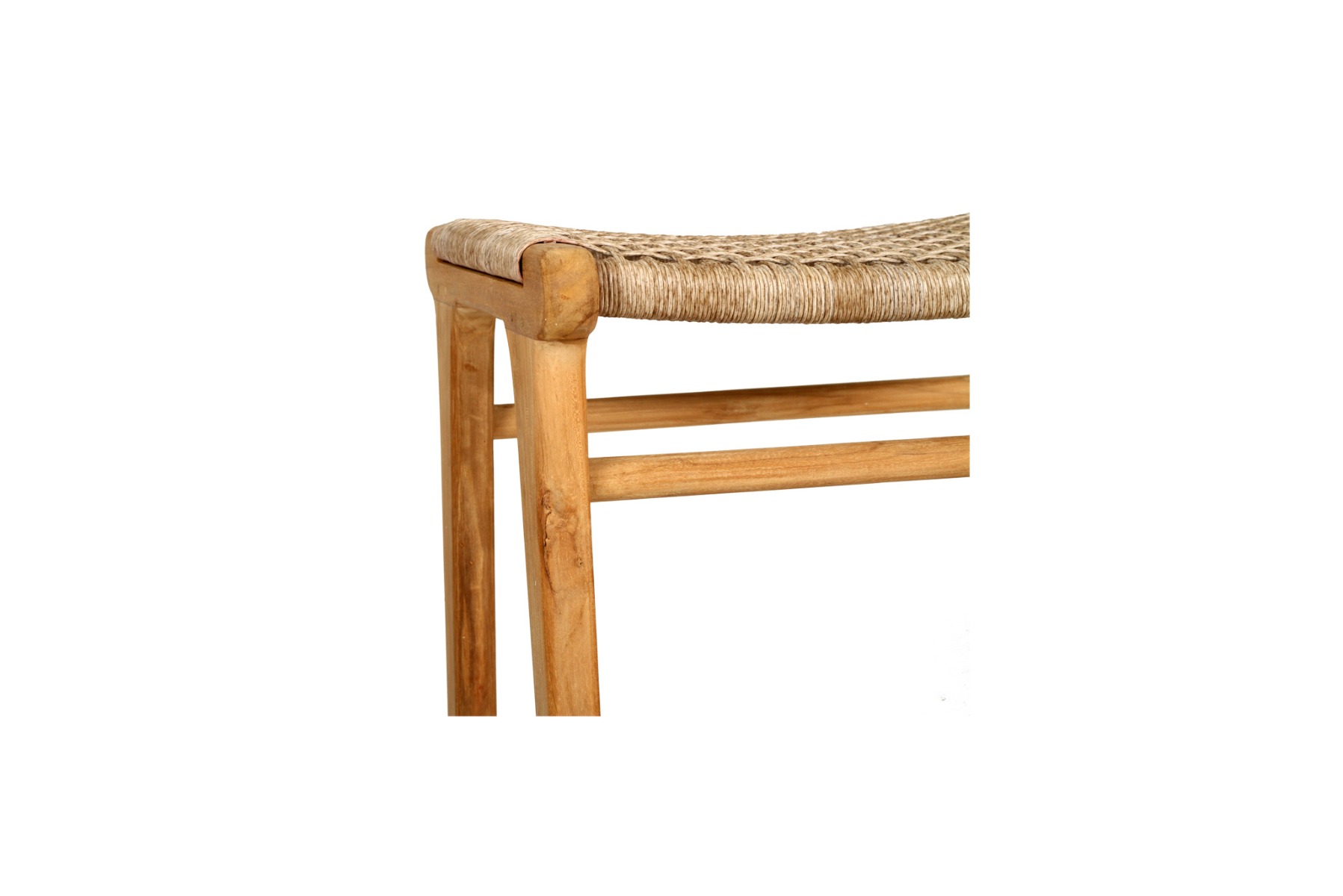 Zen Backless Bar Stool Washed Grey, W 45cm × D 40cm × H78cm - Image 7