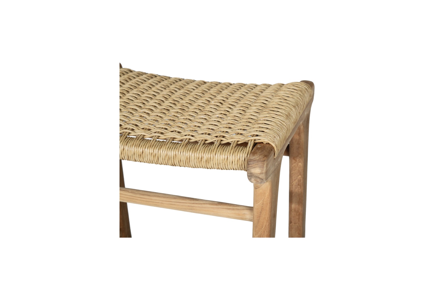 Zen Backless Bar Stool Sand Close Weave, W 45cm x D 40cm x H 78cm - Image 5
