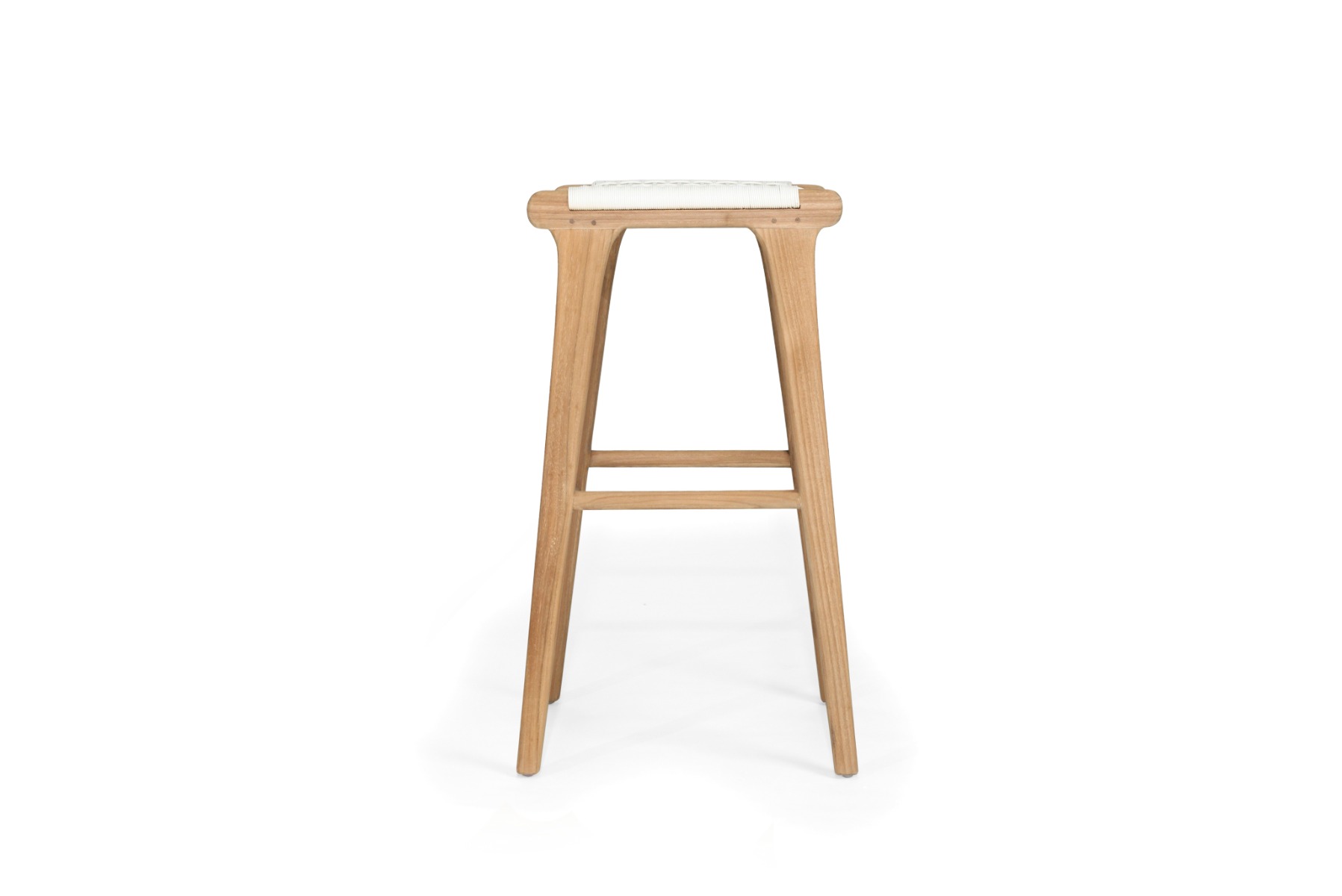 Zen Backless Bar Stool White, W 45cm x D 40cm x H 78cm - Image 4