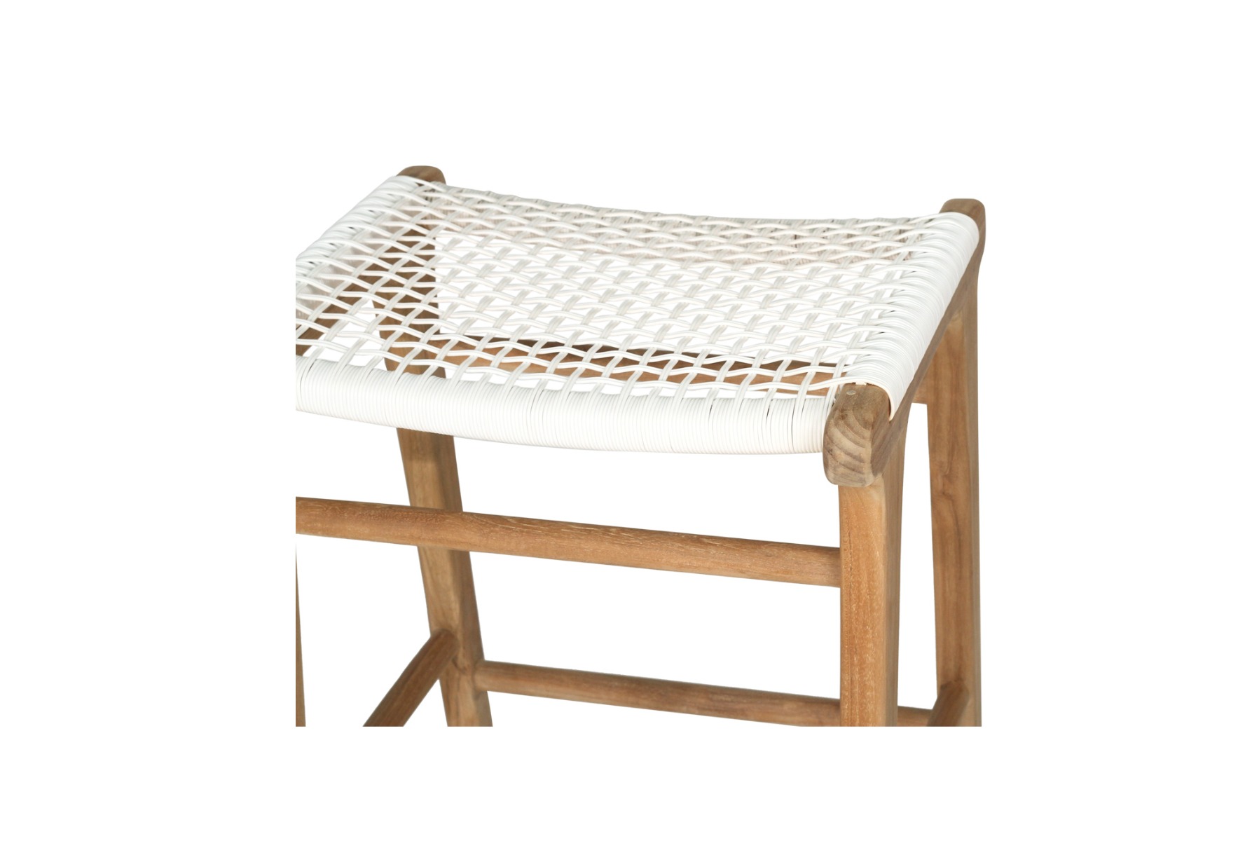 Zen Backless Bar Stool White, W 45cm x D 40cm x H 78cm - Image 5