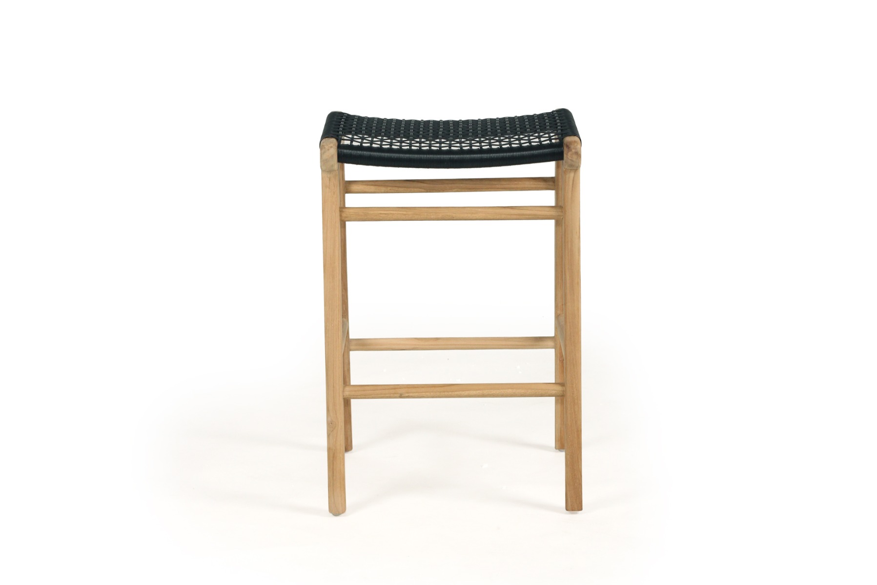 Zen Backless Counter Stool Black, W 45cm × D 40cm × H 66cm - Image 2