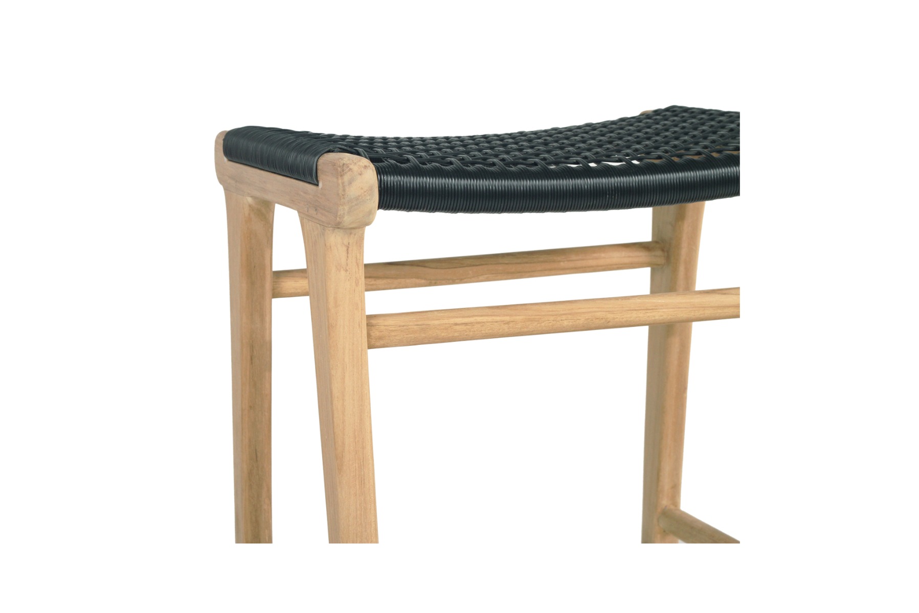 Zen Backless Counter Stool Black, W 45cm × D 40cm × H 66cm - Image 6