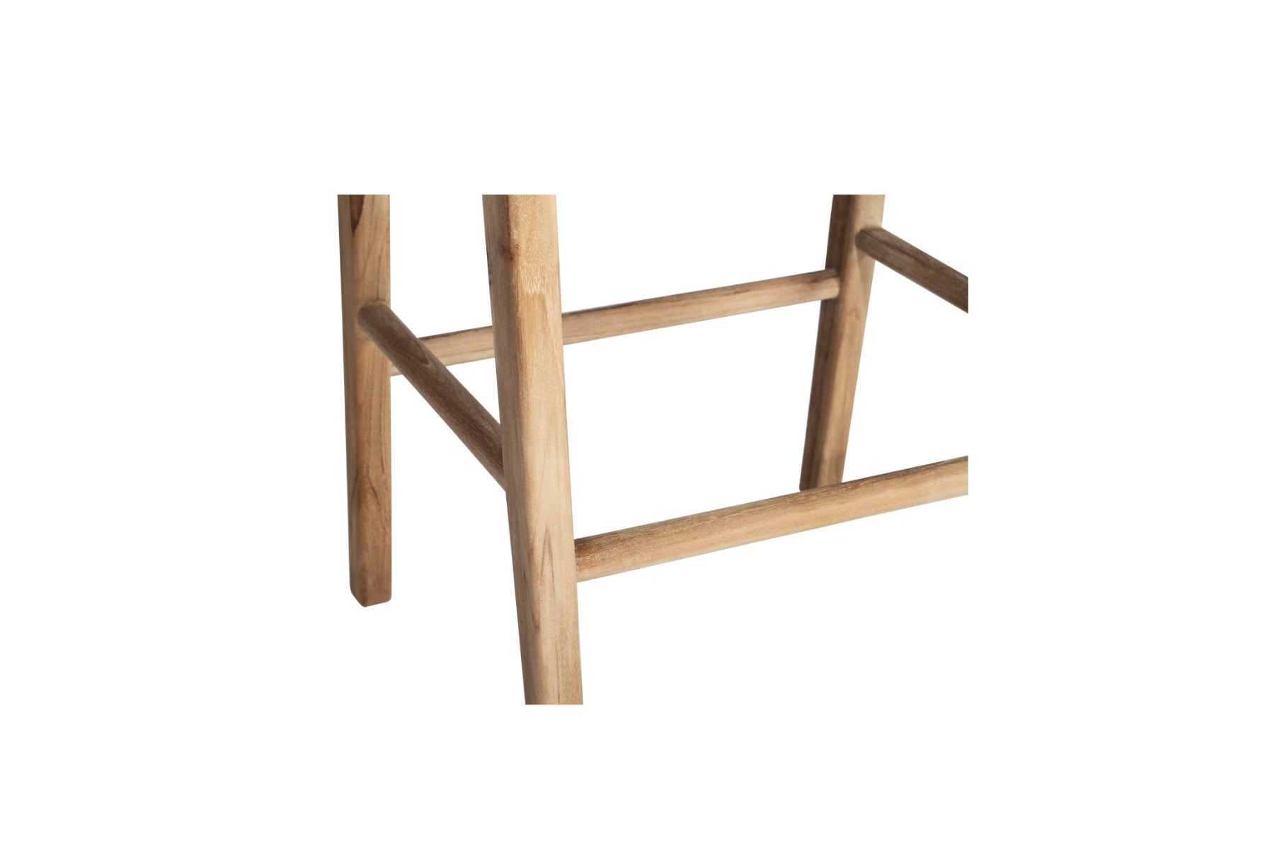 Zen Backless Counter Stool Black (Close Weave), W 45cm x D 40cm x H 68cm - Image 9