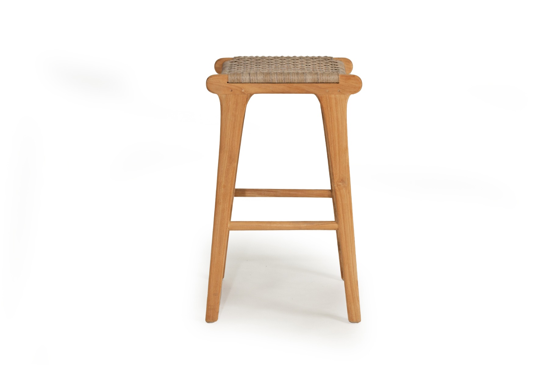 Zen Backless Counter Stool Washed Grey, W 45cm × D 40cm × H 66cm - Image 7
