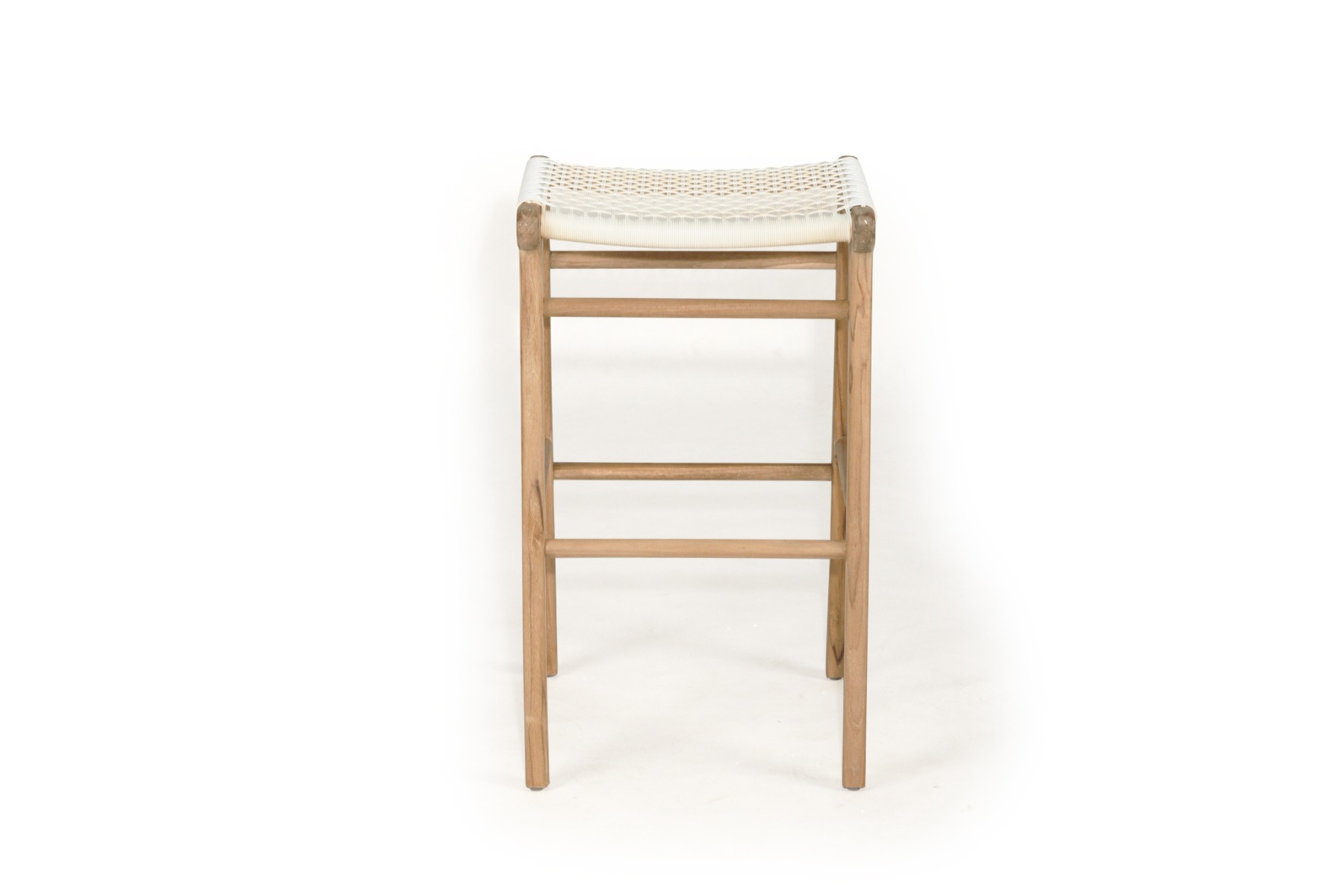 Zen Backless Counter Stool White, W 45cm × D 40cm × H 66cm - Image 4