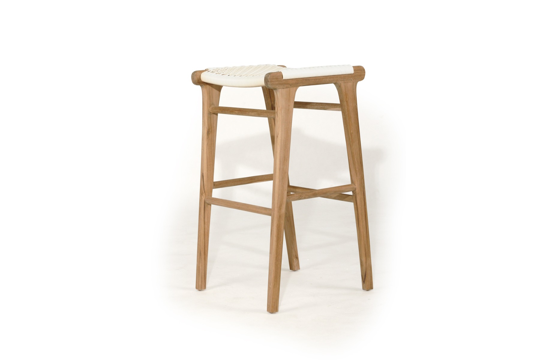 Zen Backless Counter Stool White, W 45cm × D 40cm × H 66cm - Image 3