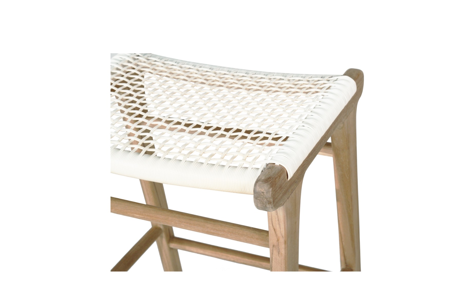 Zen Backless Counter Stool White, W 45cm × D 40cm × H 66cm - Image 2