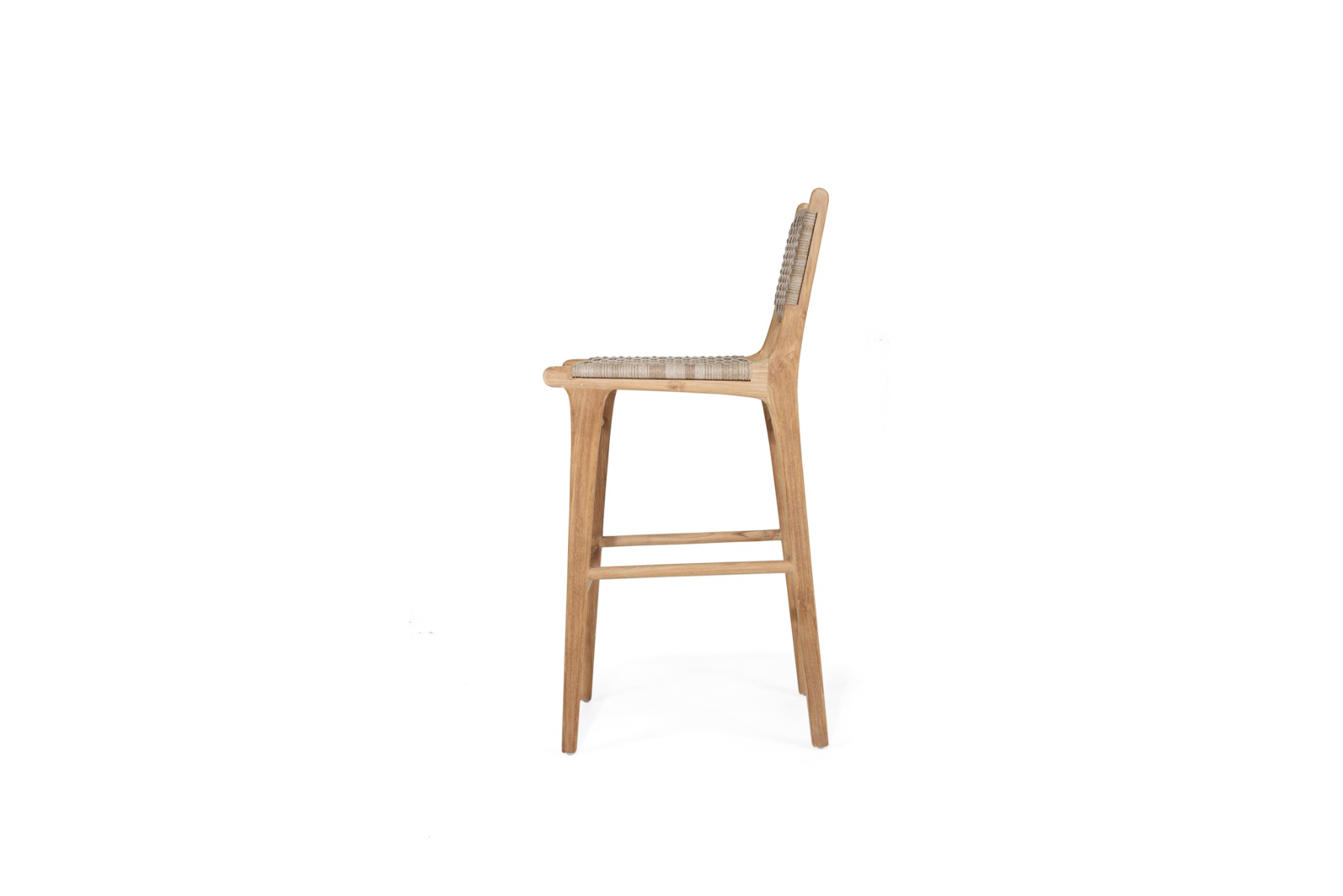 Zen Bar Stool Washed Grey, W 45cm×D 40cm × H 110cm - Image 8